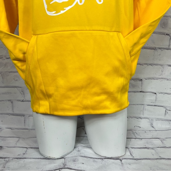 NEW Custom Nike Mens Large Lakers LA Hands Yellow Therma Hoodie Dri-Fit Pullover - Picture 4 of 6